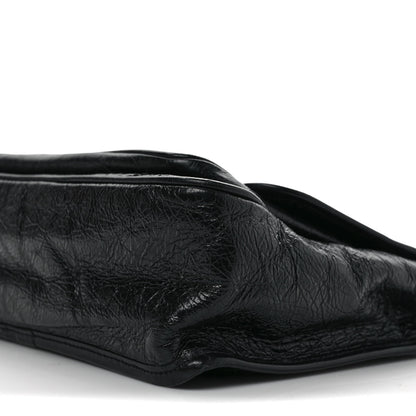 Saint Laurent Crinkled Calfskin Matelasse Monogram Medium Niki Chain Satchel Black 8 of 9