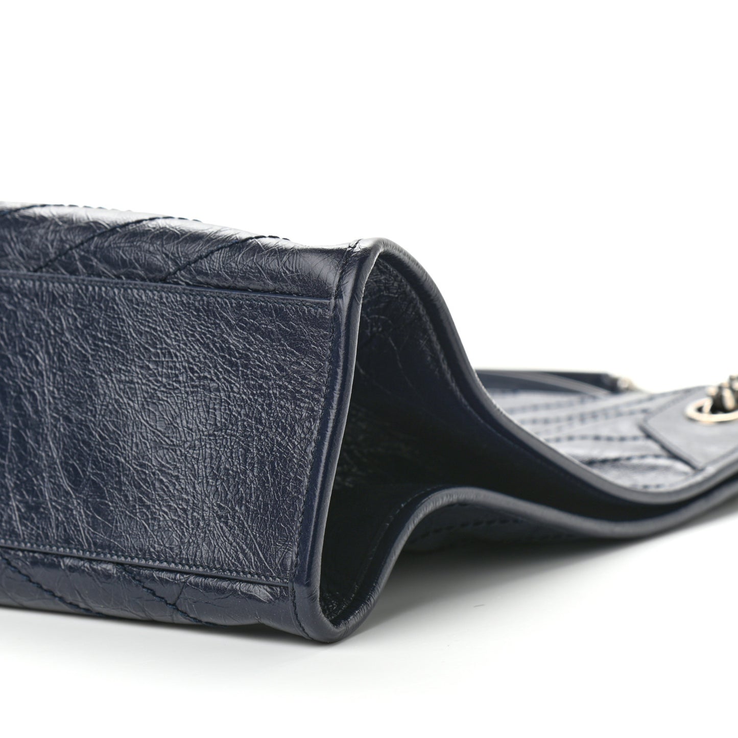Crinkled Calfskin Matelasse Monogram Niki Shoulder Bag Deep Marine