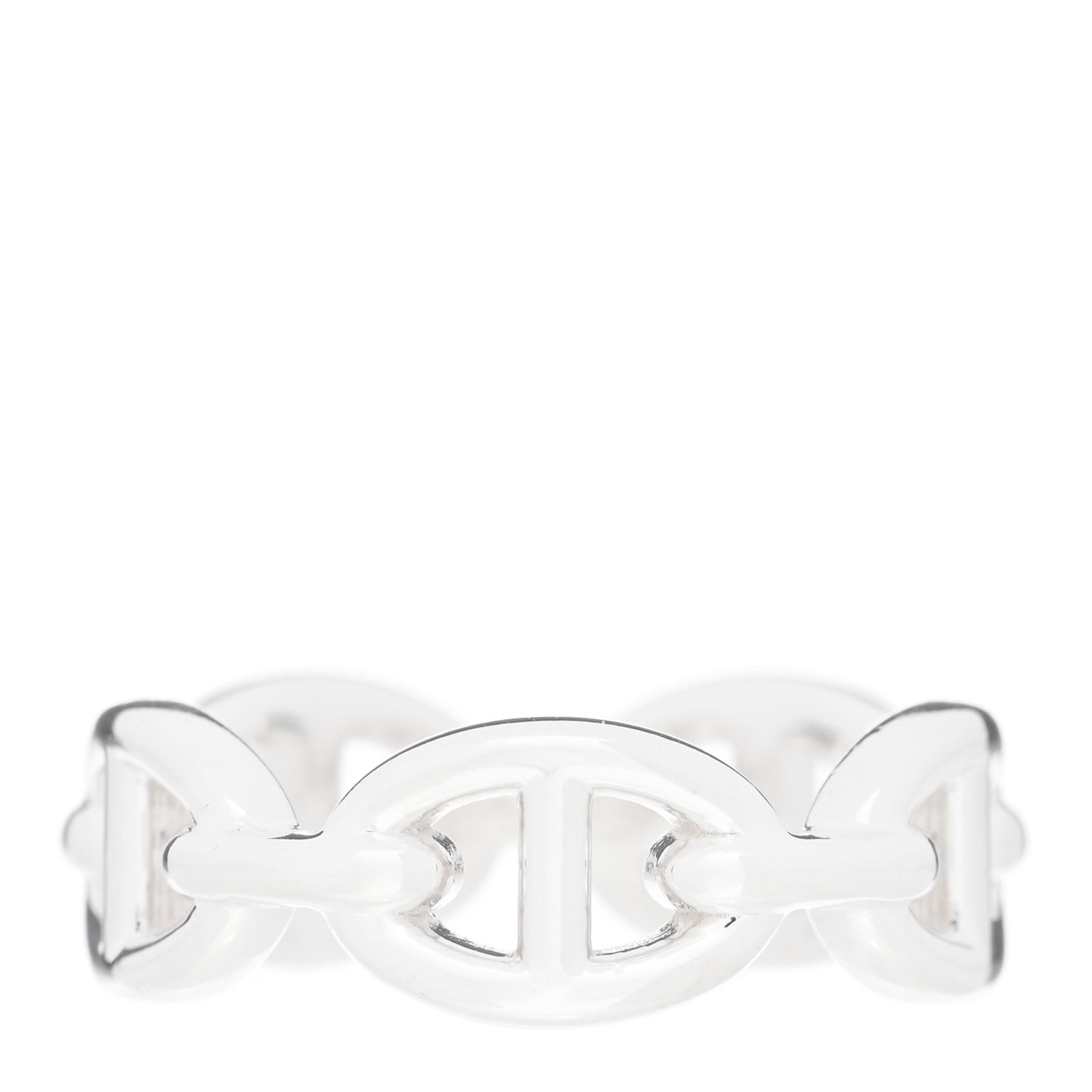 Sterling Silver PM Chaine d'Ancre Enchainee Band Ring 53 6.5