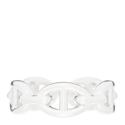 Hermes Sterling Silver PM Chaine d'Ancre Enchainee Band Ring 53 6.5 1 of 5