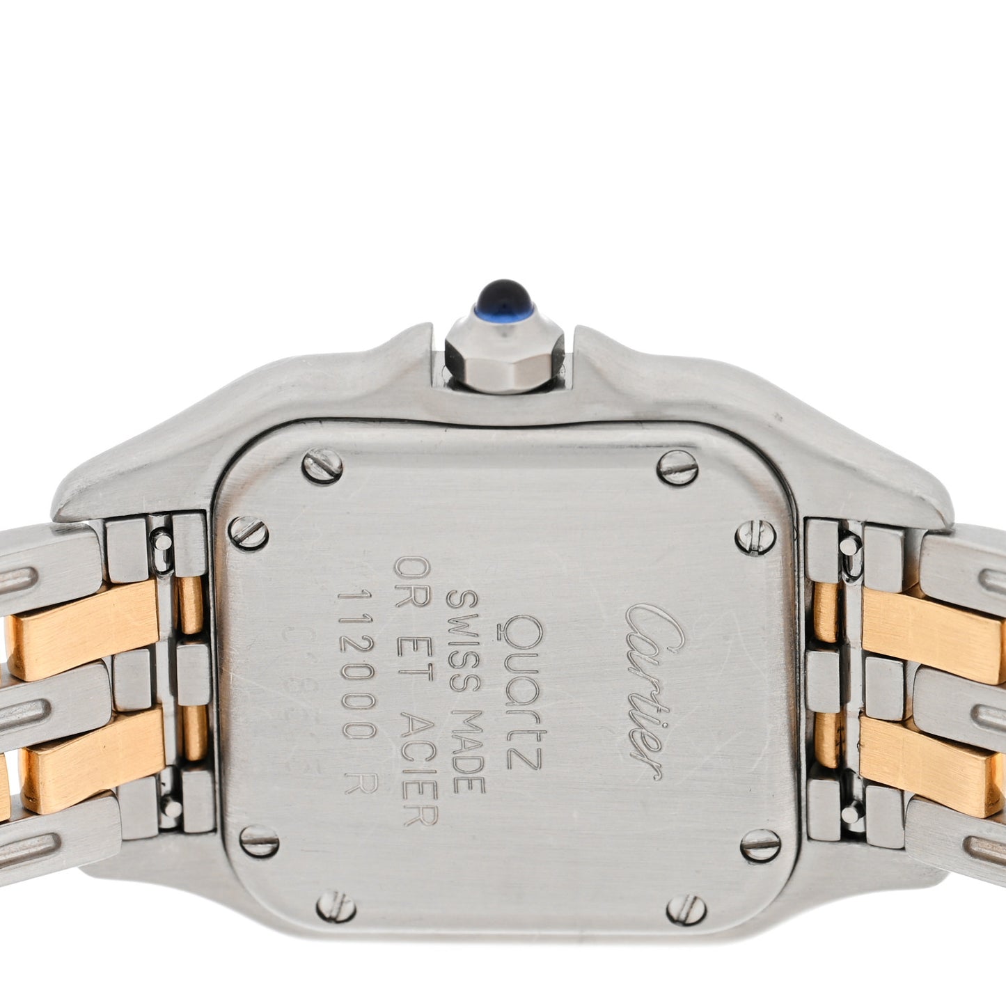 Stainless Steel 18K Yellow Gold 22mm Panthere Quartz Watch