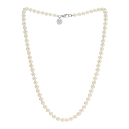 Tiffany Sterling Silver Freshwater Pearl 5-6mm Ziegfeld Necklace 2 of 5