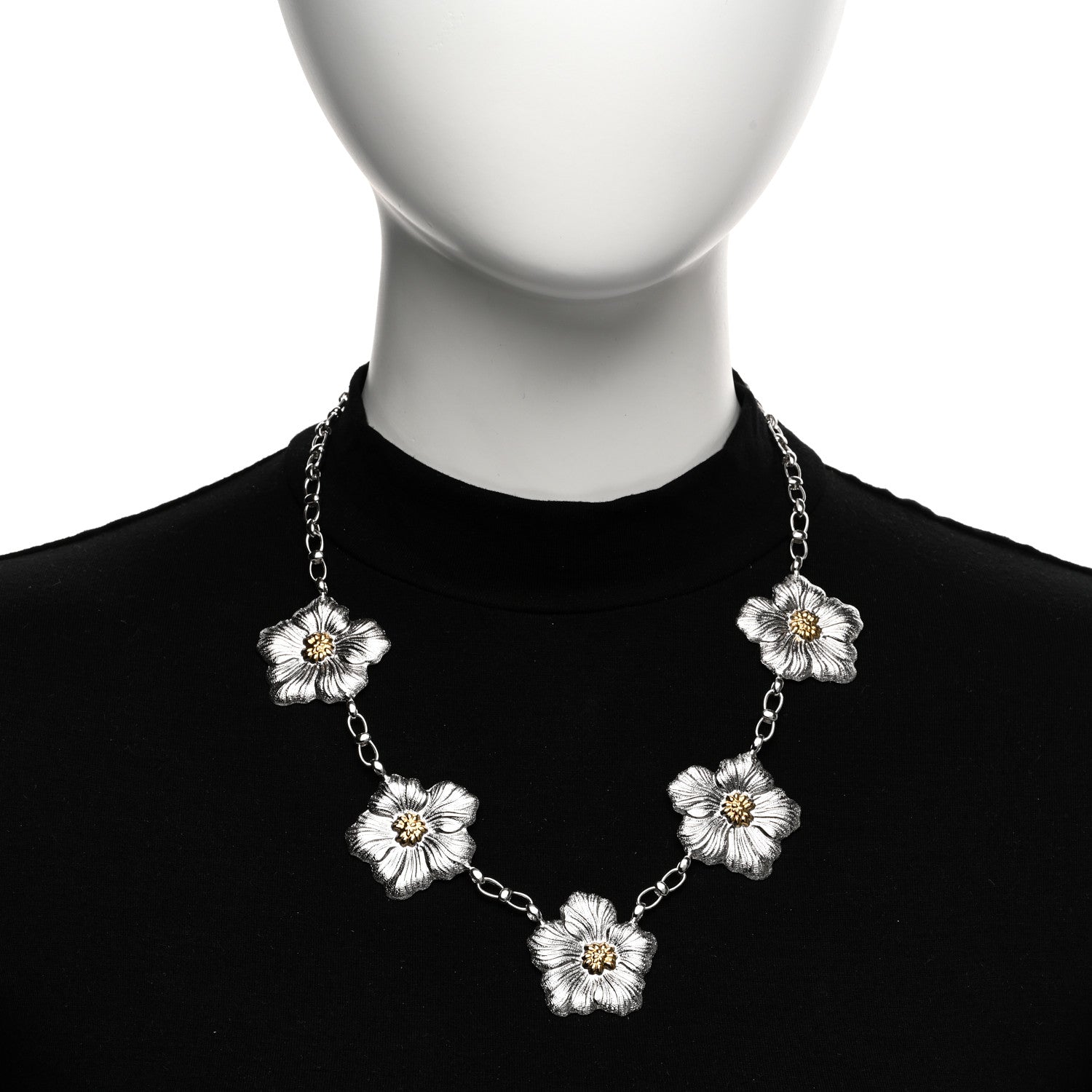 Buccellati Sterling Silver Vermeil Blossom Necklace 2 of 4