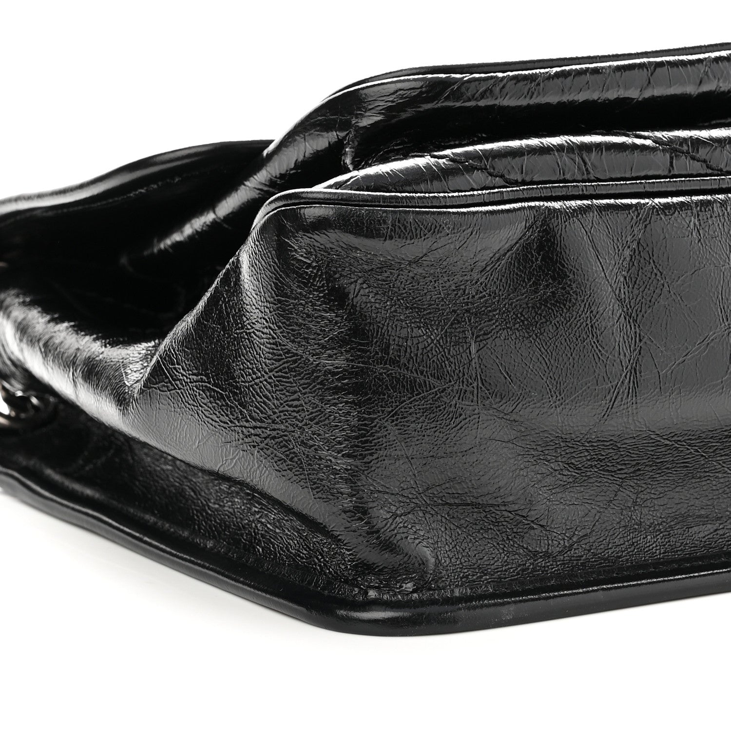 Saint Laurent Crinkled Calfskin Matelasse Monogram Medium Niki Chain Satchel Black 7 of 8