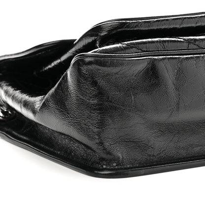 Saint Laurent Crinkled Calfskin Matelasse Monogram Medium Niki Chain Satchel Black 7 of 8