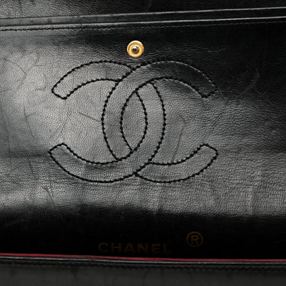 Chanel Lambskin Quilted Medium Double Flap Black 23 of 24