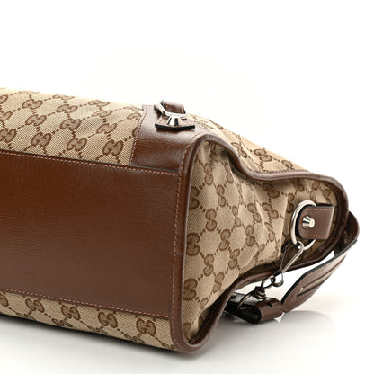Balenciaga X GUCCI GG Monogram Azalea Calfskin Neo Classic Silver Hardware Medium City Beige Ebony Brown Sugar 10 of 10