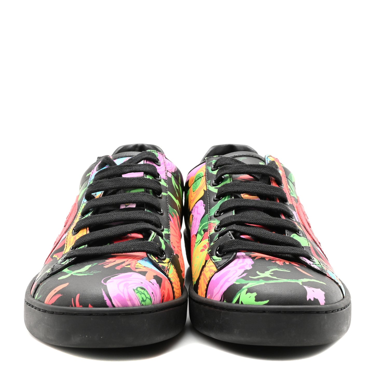 X KEN SCOTT Canvas Infinity Jenni Womens Ace Sneakers 38.5 Black Pink Hibiscus Red Blue Shine Purple