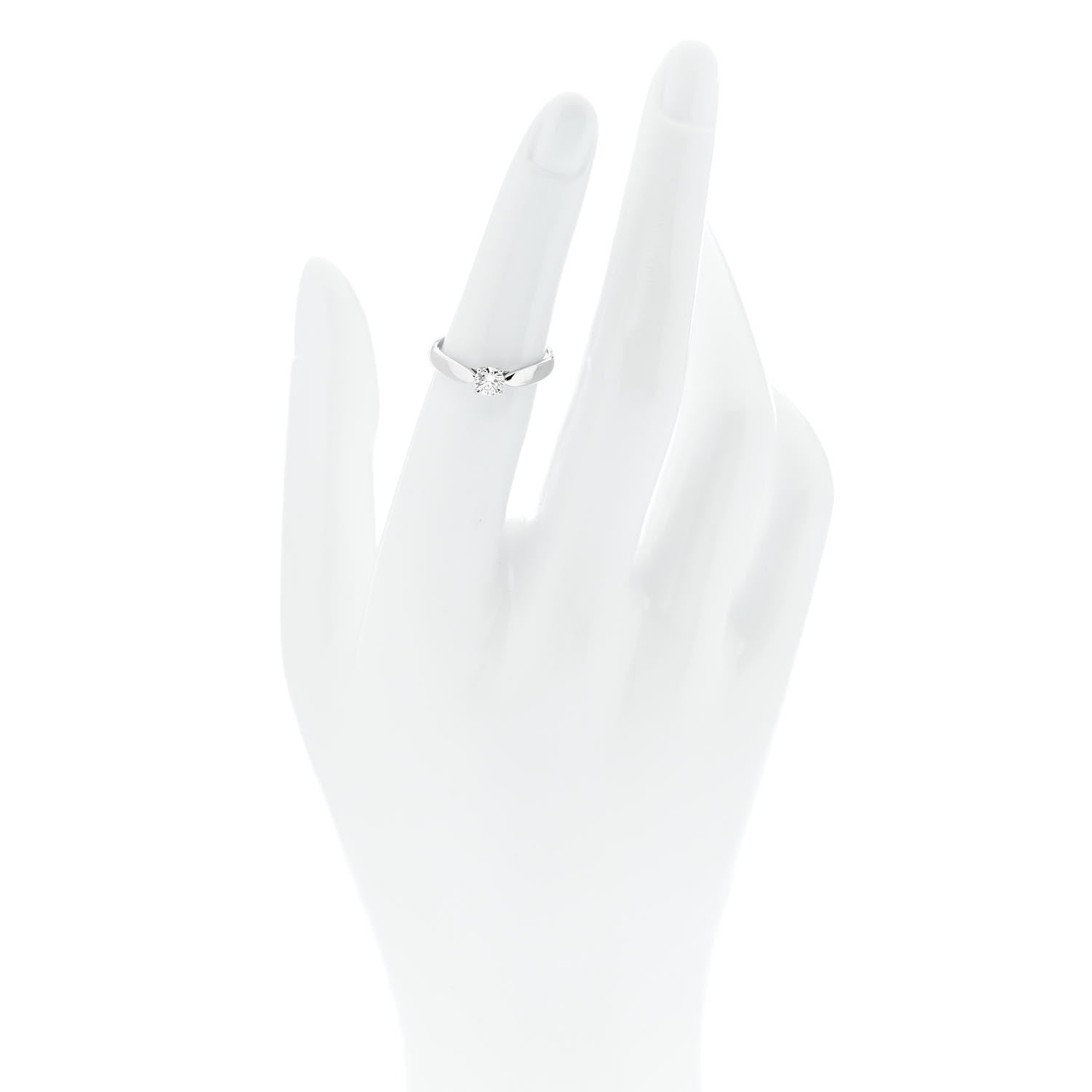Tiffany Platinum Diamond .29ct Harmony Solitaire Engagement Ring 49 5 2 of 6