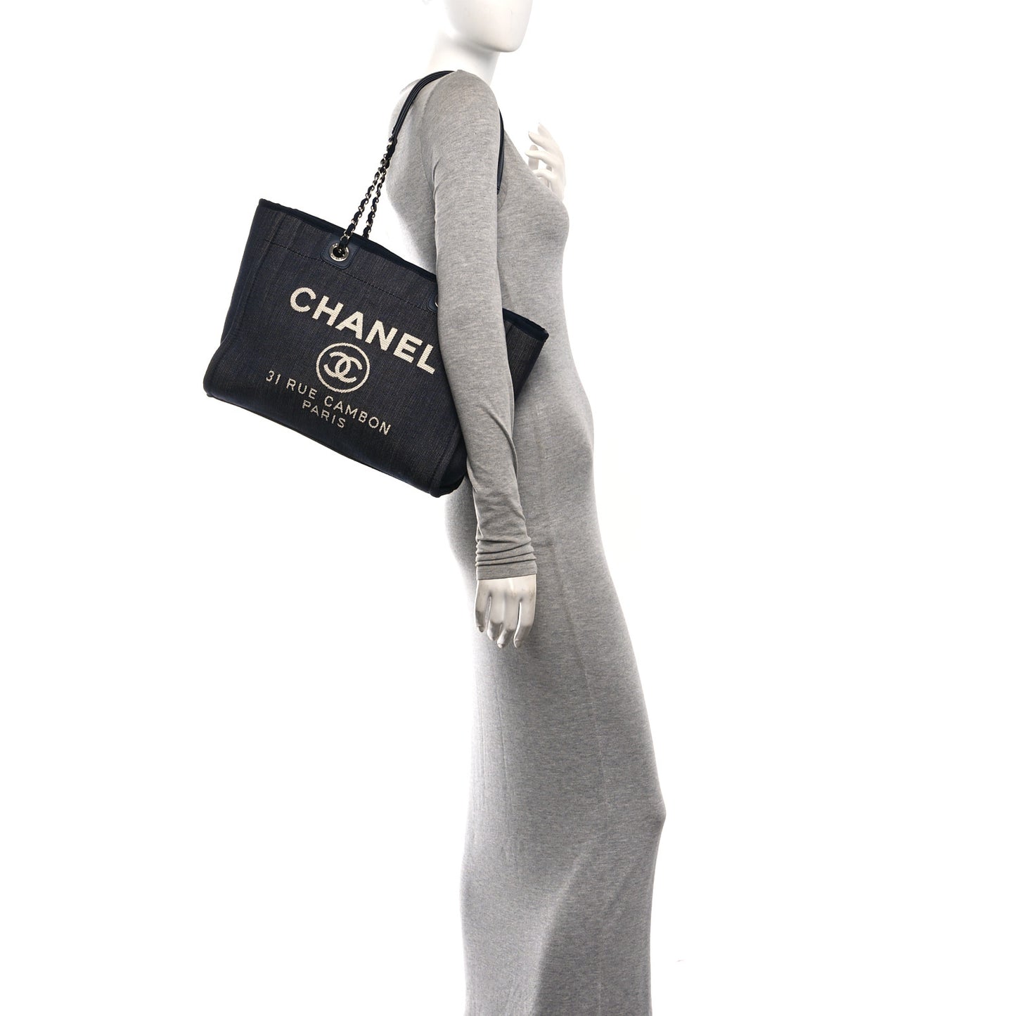 Denim Small Deauville Tote Dark Blue
