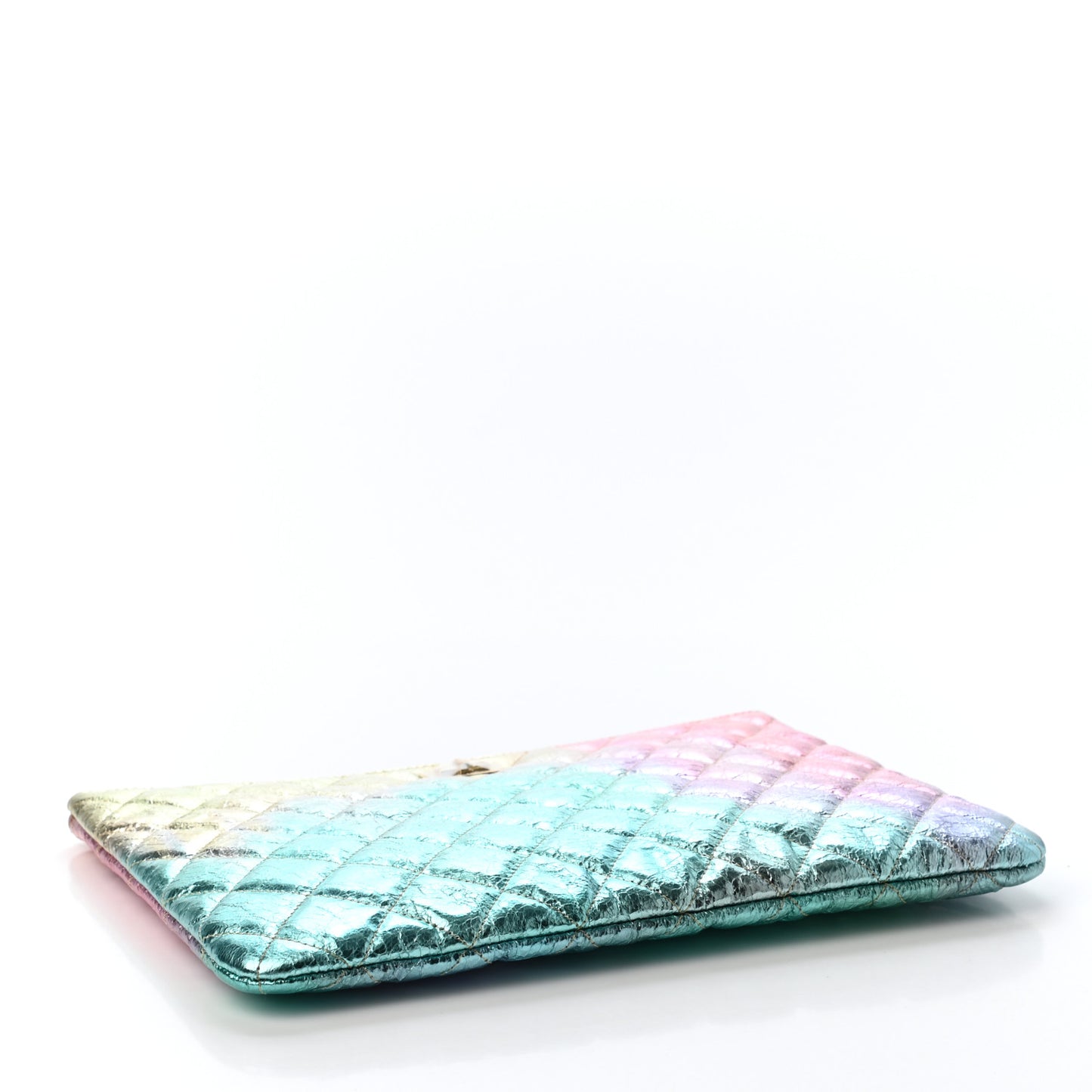 Metallic Goatskin Quilted Medium 2.55 Reissue Cosmetic Case Multicolor
