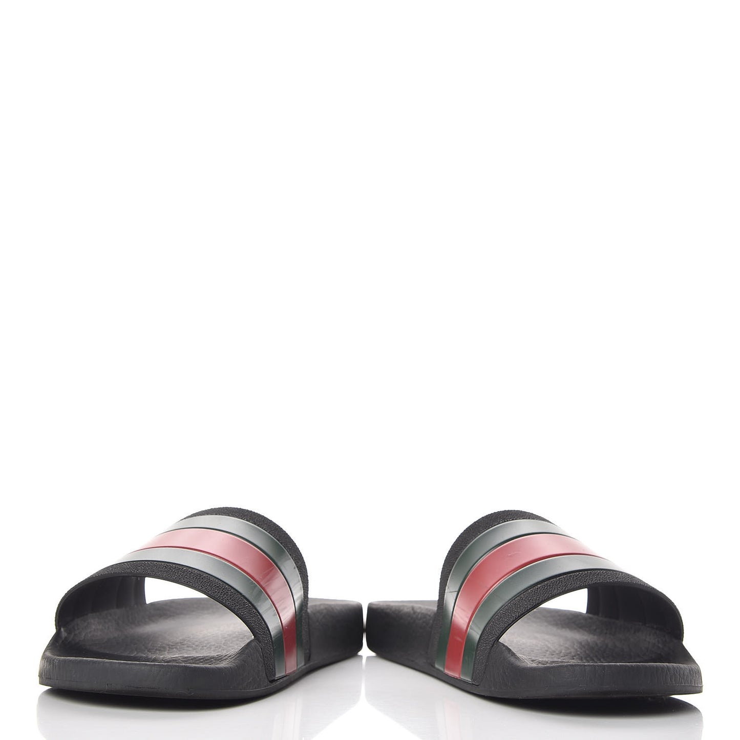Rubber Web Mens Pool Slide Sandals 6 Black Green Red