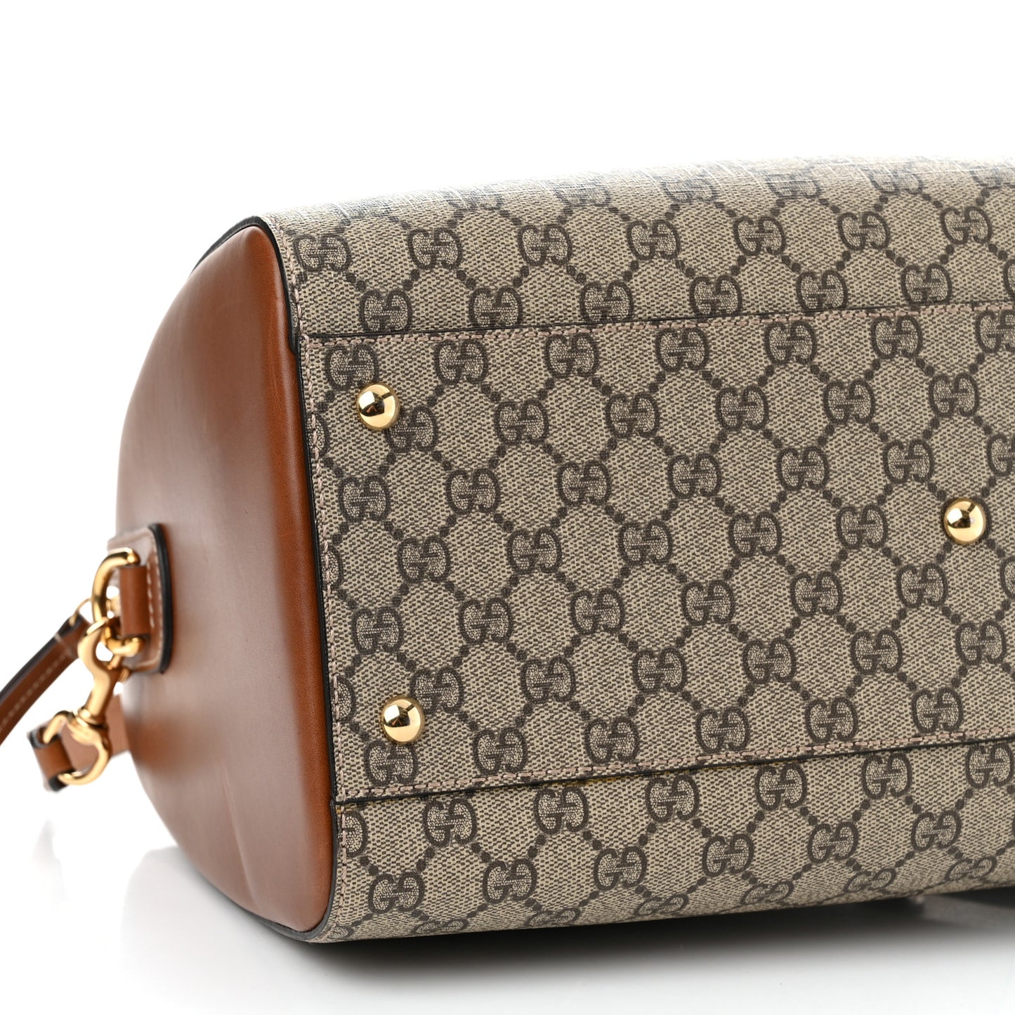GG Supreme Monogram Medium Boston Beige Cuir