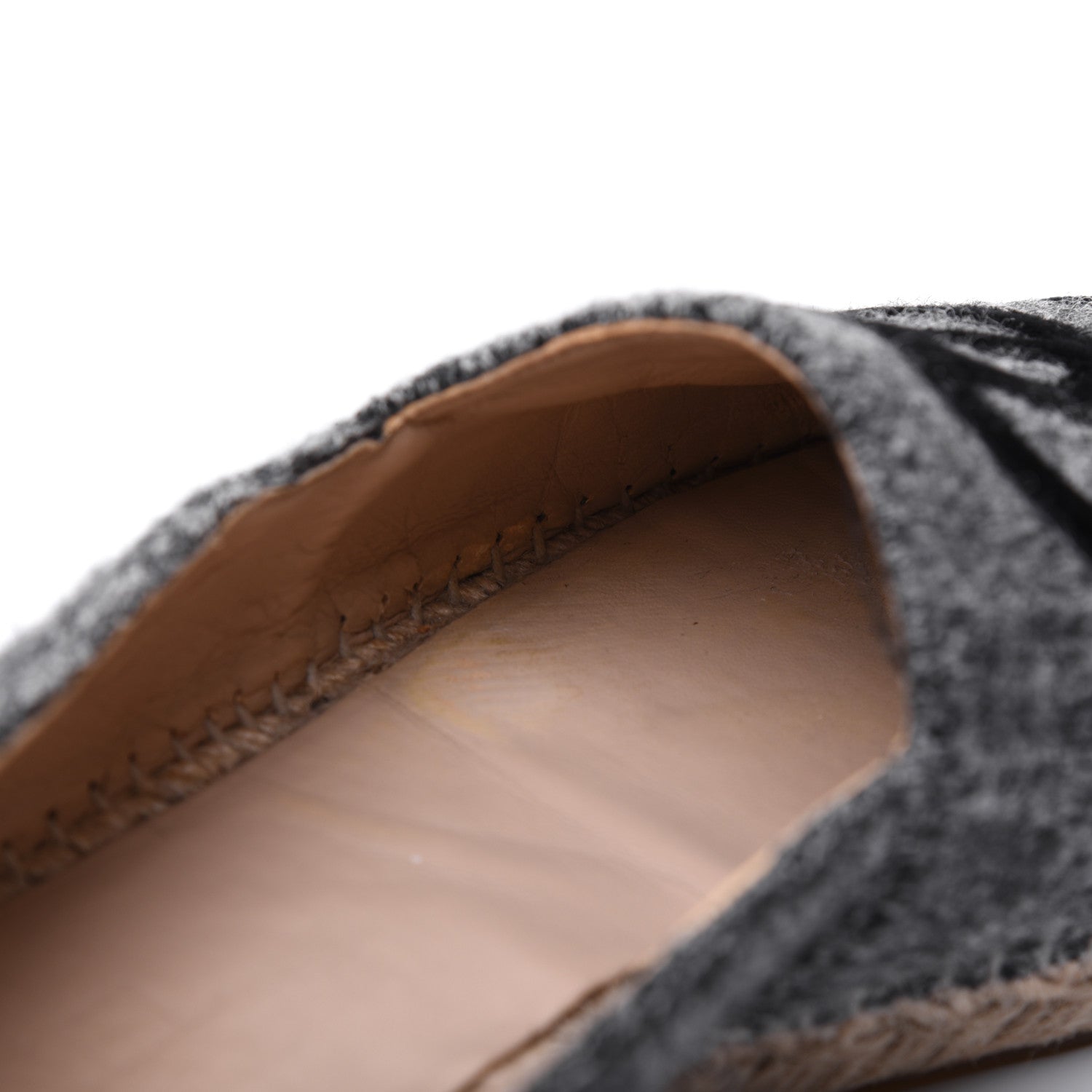 Chanel Tweed Velvet CC Espadrilles 41 Grey Black 10 of 18