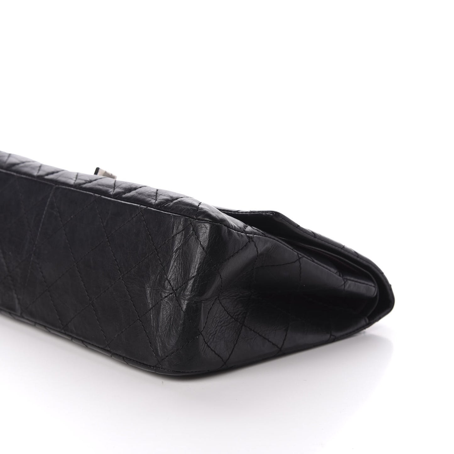 Aged Calfskin Quilted 2.55 Reissue 227 Flap Black