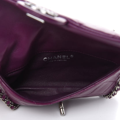 Chanel Lambskin Quilted Mini Mineral Nights Flap Crossbody Bag Purple 5 of 11