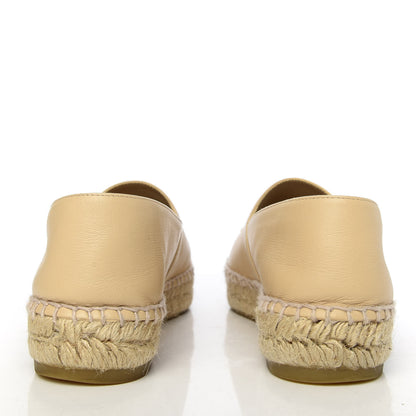 Chanel Lambskin CC Espadrilles 36 Beige Black 6 of 13