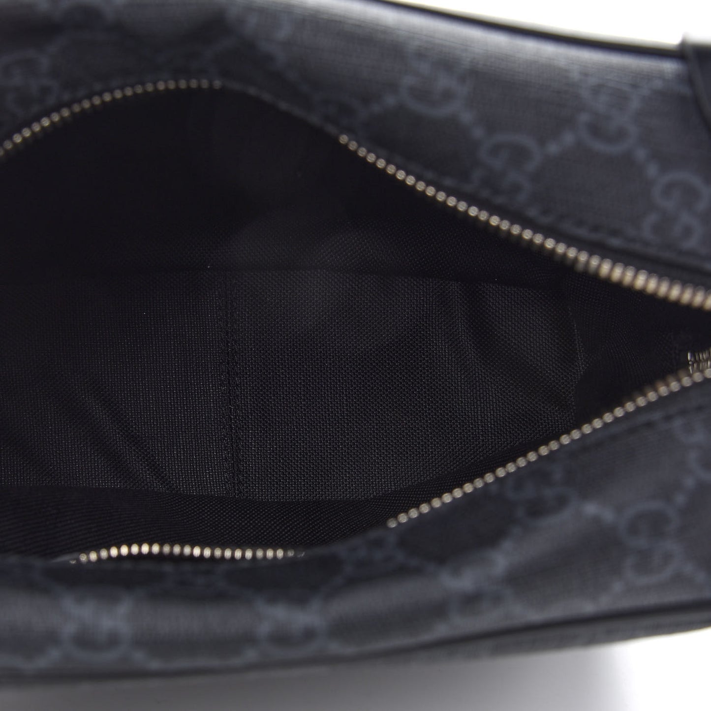 GG Supreme Monogram Selleria Calfskin Square Messenger Bag Black
