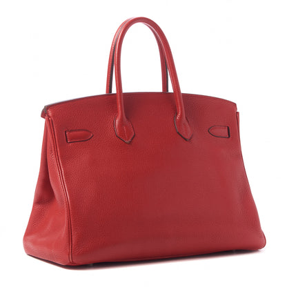 Hermes Taurillon Clemence Birkin 30 Rouge Casaque 2 of 30