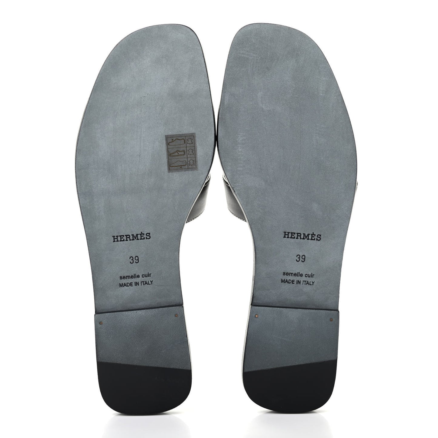 Box Calfskin Oran Sandals 39 Black