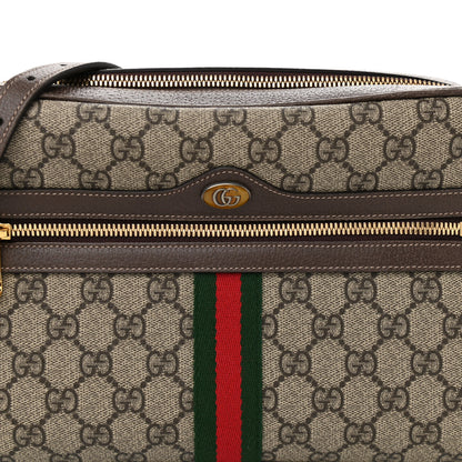 Gucci GG Supreme Monogram Web Small Ophidia Shoulder Bag Brown 8 of 10