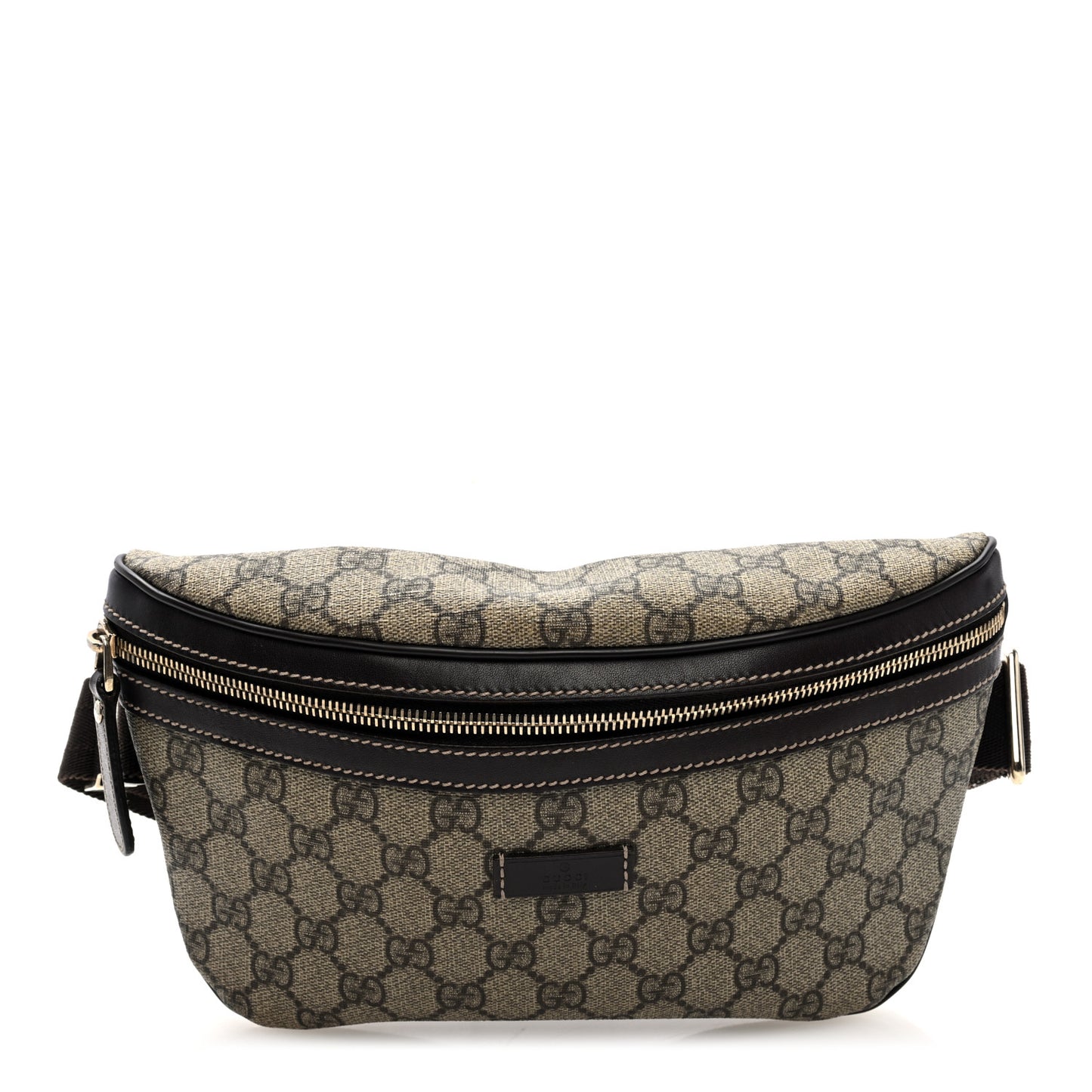 GG Supreme Monogram Belt Bag Dark Brown