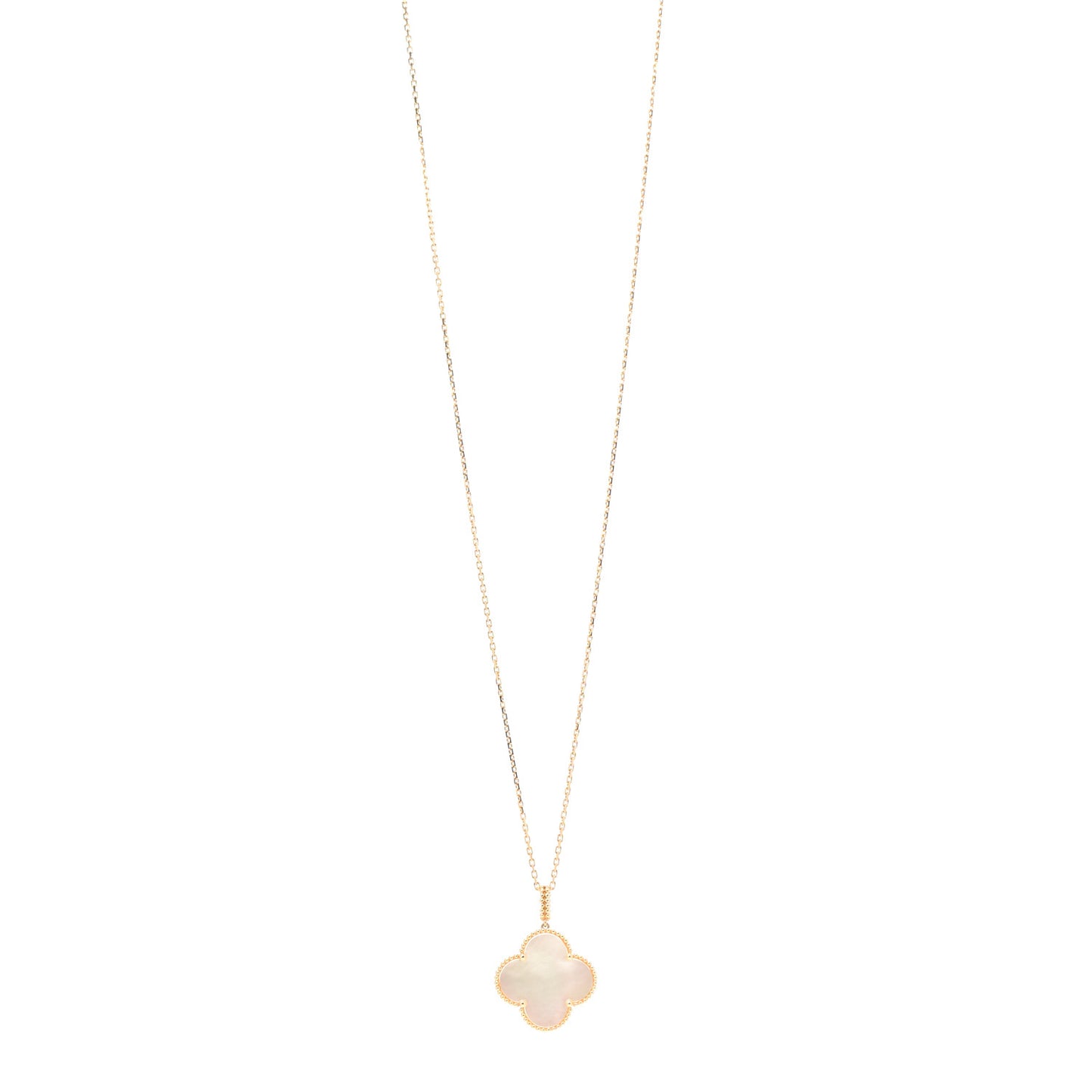 18K Yellow Gold Mother of Pearl Magic Alhambra Long Necklace