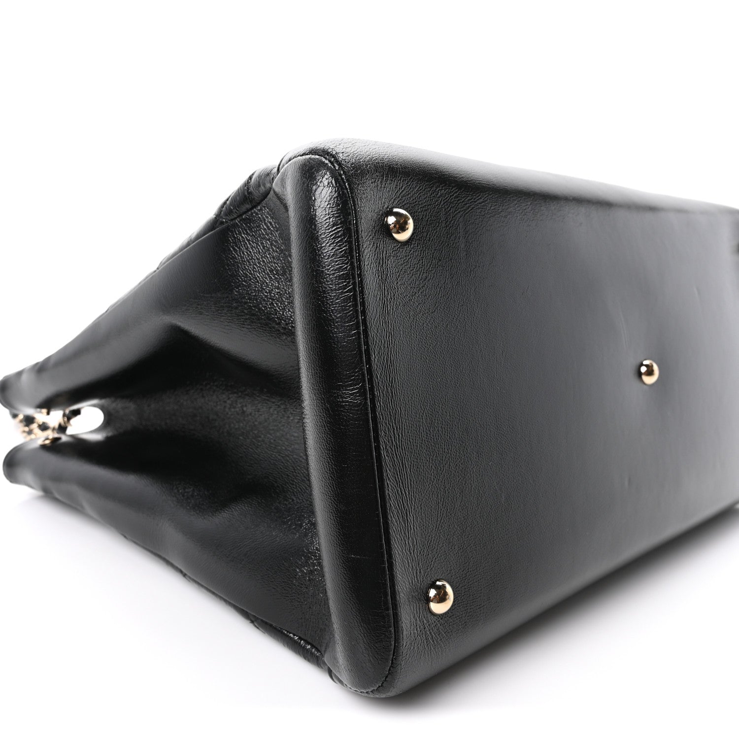 Chanel Shiny Aged Calfskin Quilted Large 31 Shopping Bag Black 9 of 10