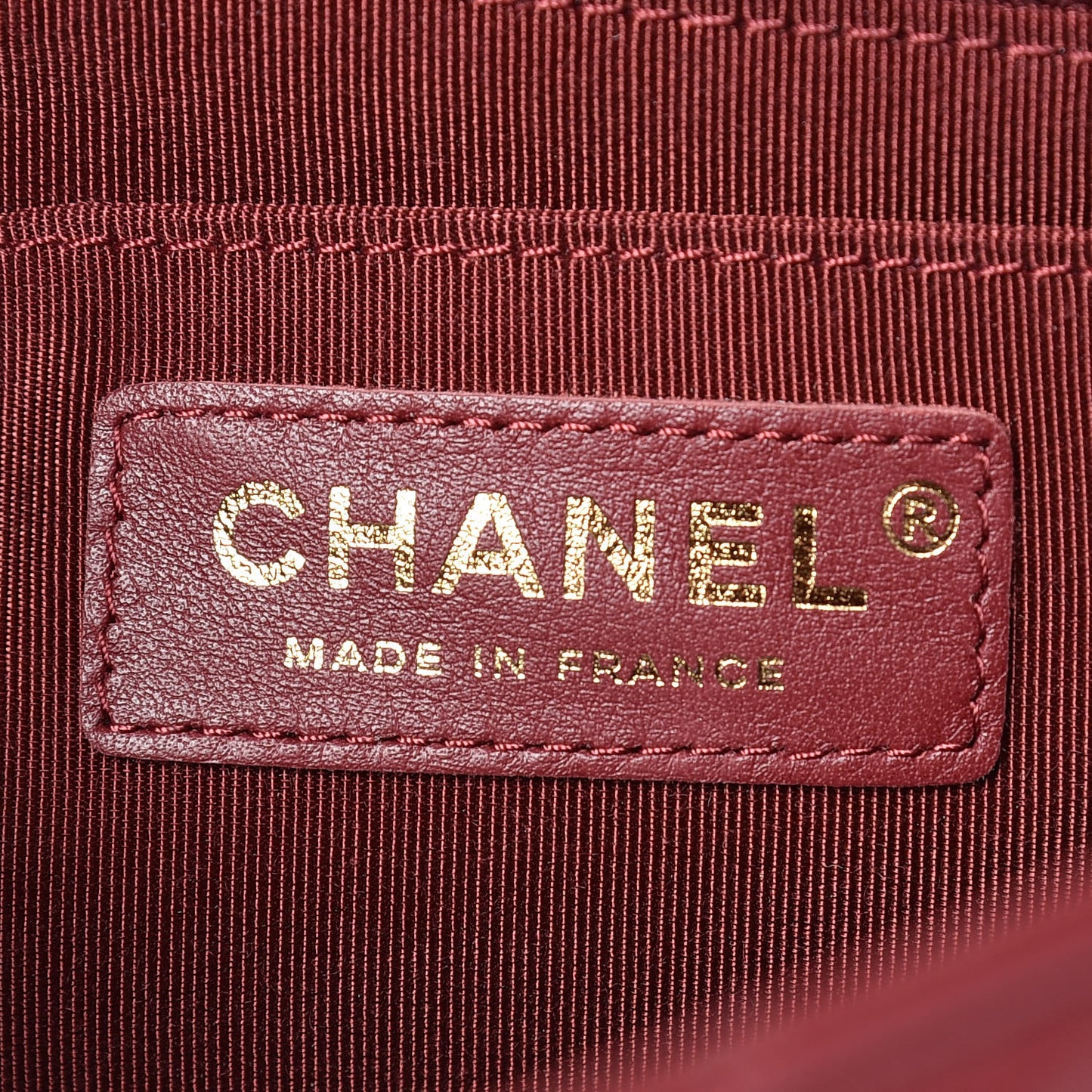 Calfskin Chevron Quilted Statement Flap Red
