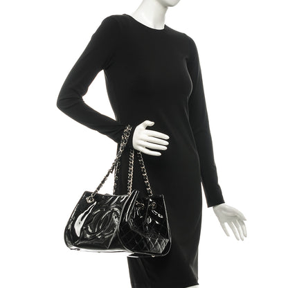 Chanel Vinyl Accordion Tote Black 2 of 7
