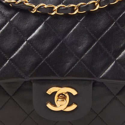 Chanel Lambskin Quilted Medium Double Flap Black 7 of 10