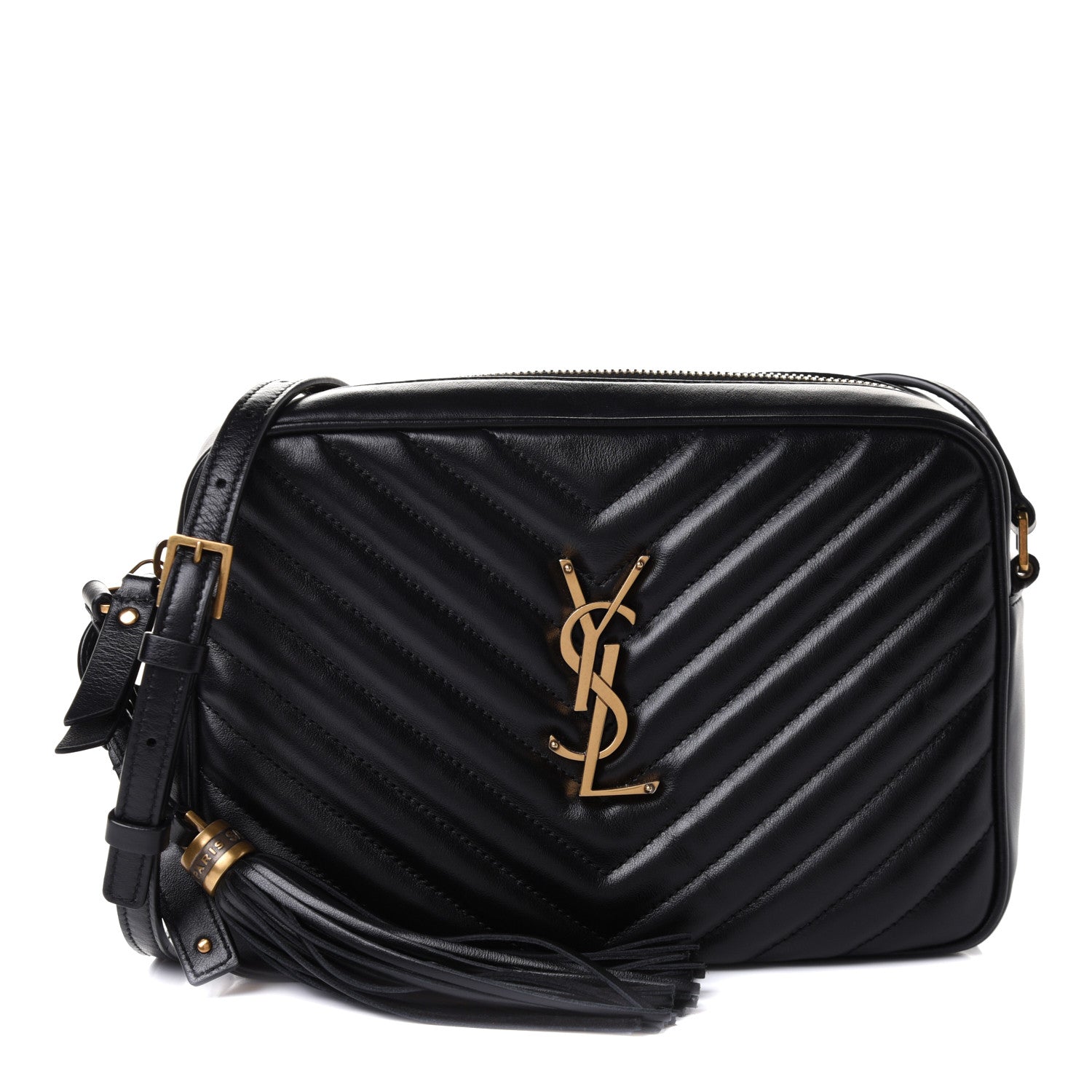 Saint Laurent Calfskin Matelasse Monogram Lou Camera Bag Black 1 of 11