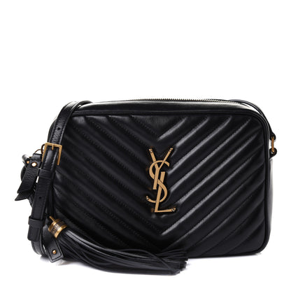 Saint Laurent Calfskin Matelasse Monogram Lou Camera Bag Black 1 of 11