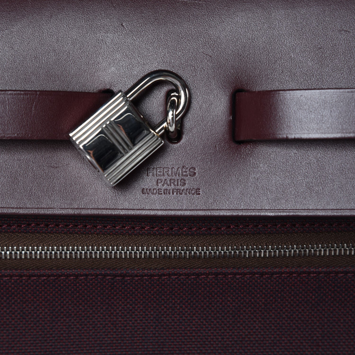 Hermes Toile Herbag Zip 39 MM Prune 10 of 11
