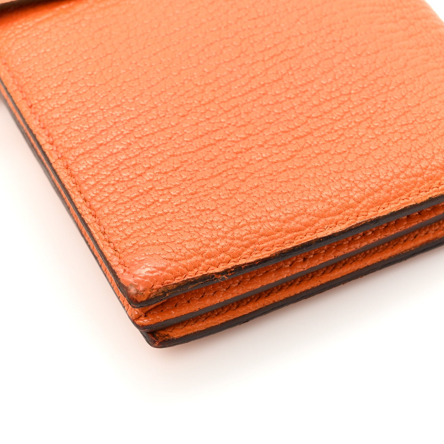 Chevre Mysore Bearn Gusset Wallet Orange
