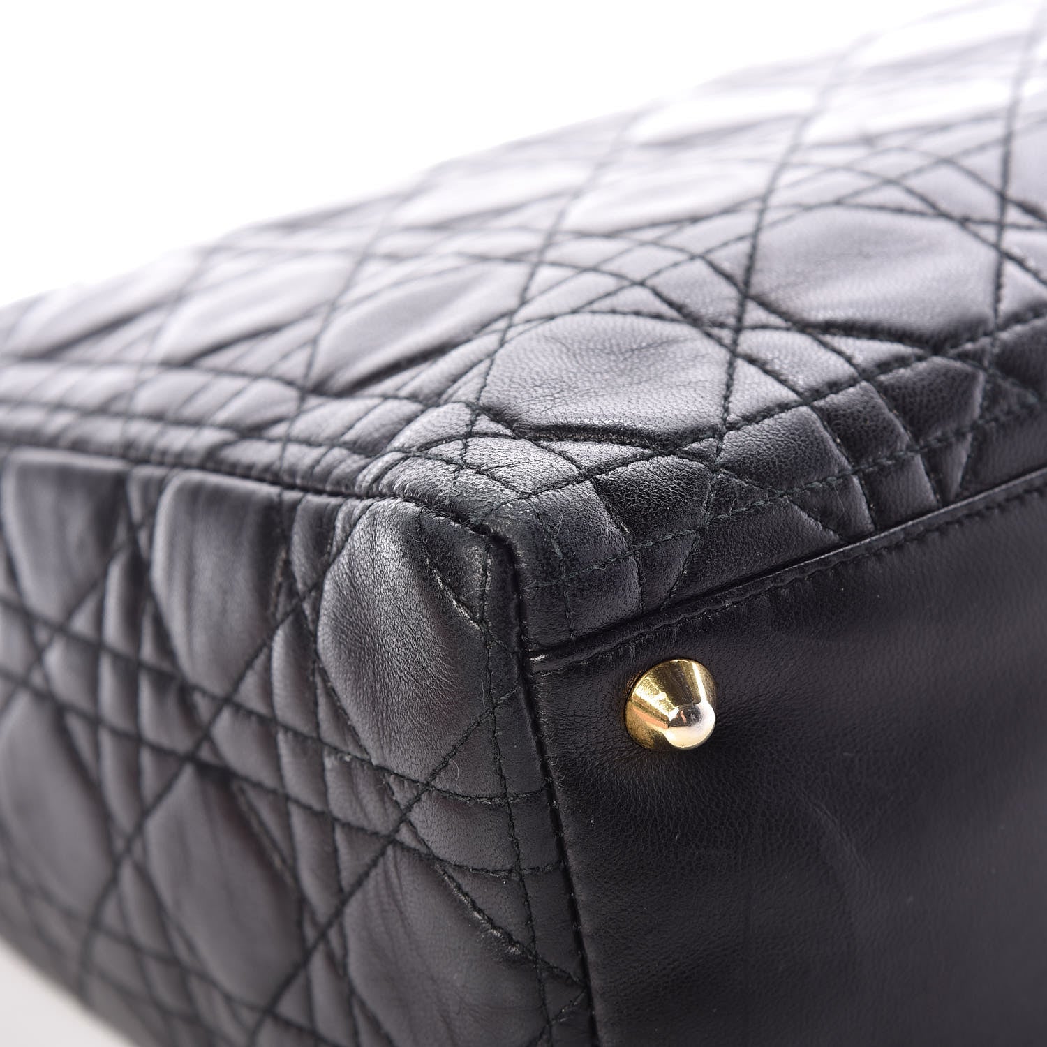 Christian Dior Lambskin Cannage Large Lady Dior Black 13 of 20