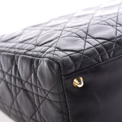 Christian Dior Lambskin Cannage Large Lady Dior Black 13 of 20