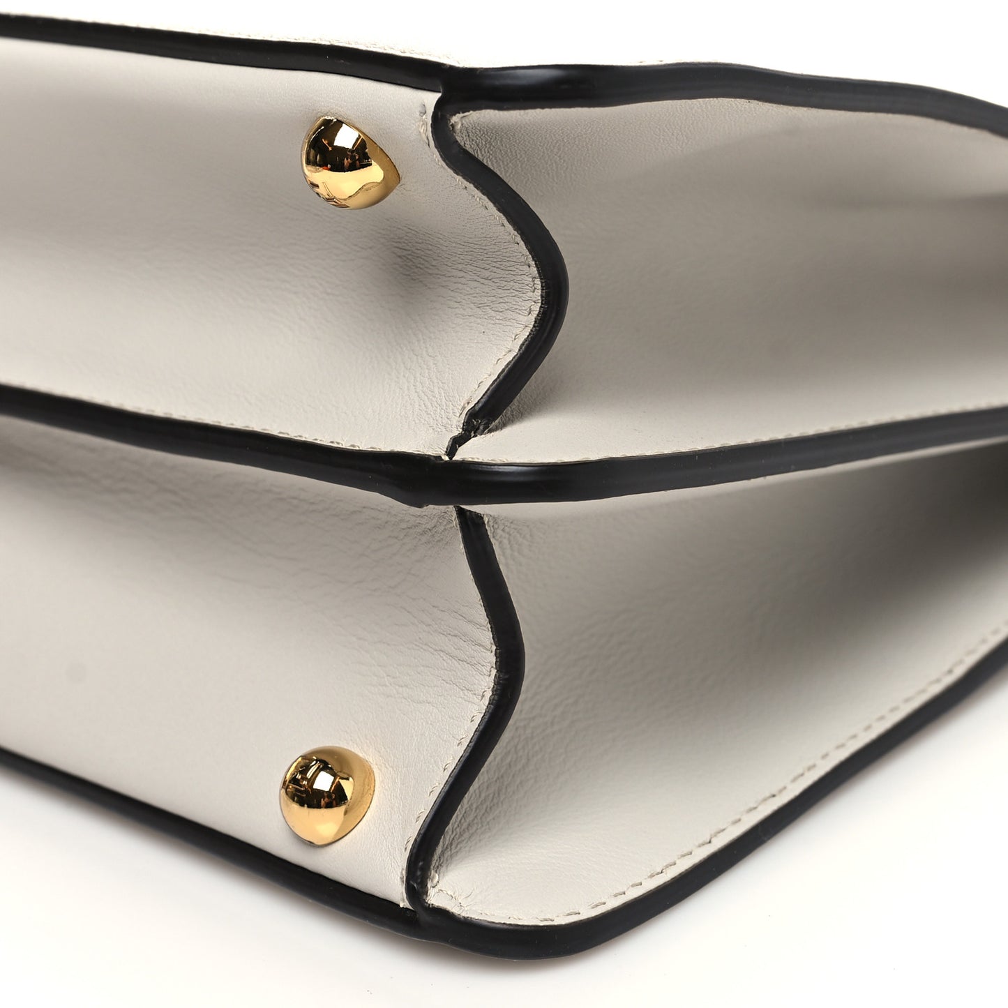 Vitello Seta Shiny Nappa Medium Peekaboo I SEE U Satchel White Ice Light Rose