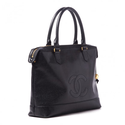 Chanel Caviar Large CC Shoulder Bag Black 2 of 9