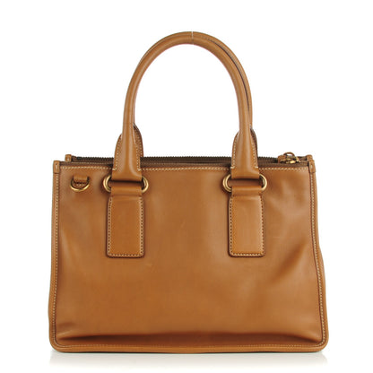 Prada City Calf Double Zip Tote Cannella 1 of 8