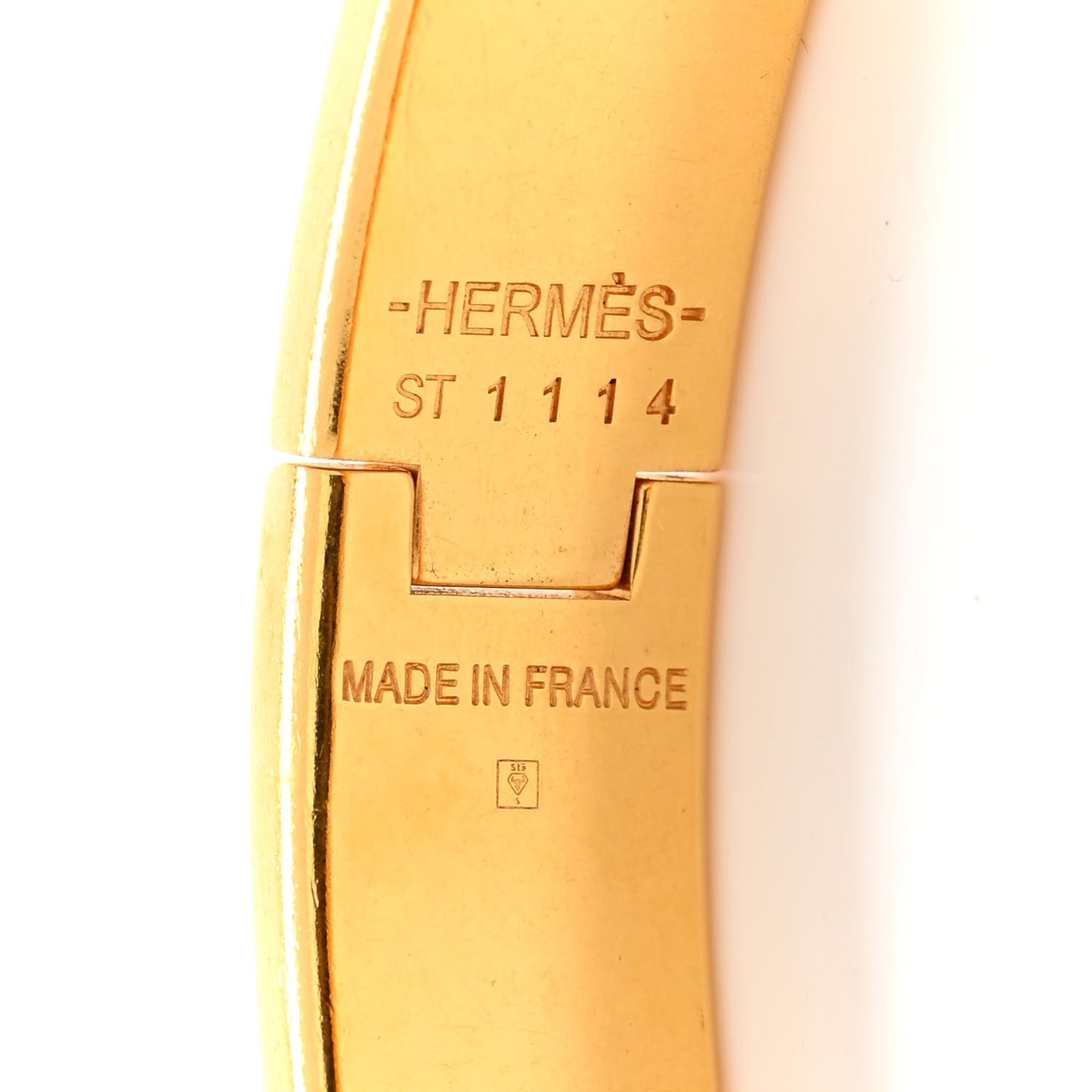 Enamel Narrow Clic Clac H Bracelet PM White