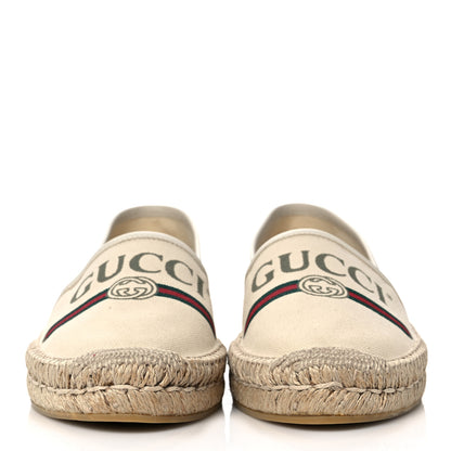 Gucci Canvas Logo Espadrilles 40 Greggio White 2 of 9