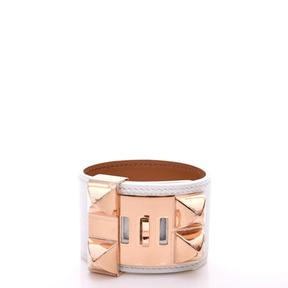 Hermes Epsom Collier de Chien CDC Bracelet T2 White 3 of 9