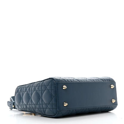 Christian Dior Lambskin Cannage Small My ABCDior My Lady Dior Deep Ocean 4 of 14