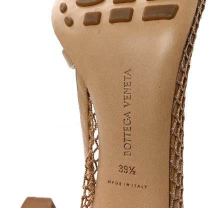 Bottega Veneta Mesh Nappa Chunky Chain Sandals 39.5 Beige Pony 7 of 9
