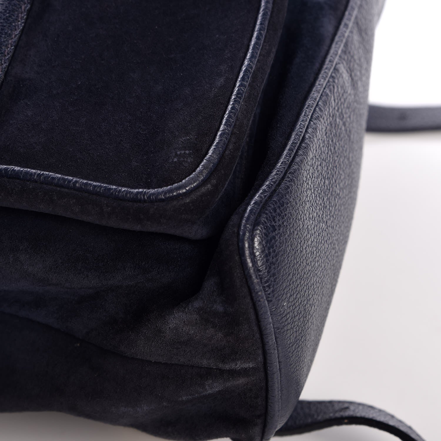 Gucci Suede Bamboo Backpack Navy Blue 8 of 9