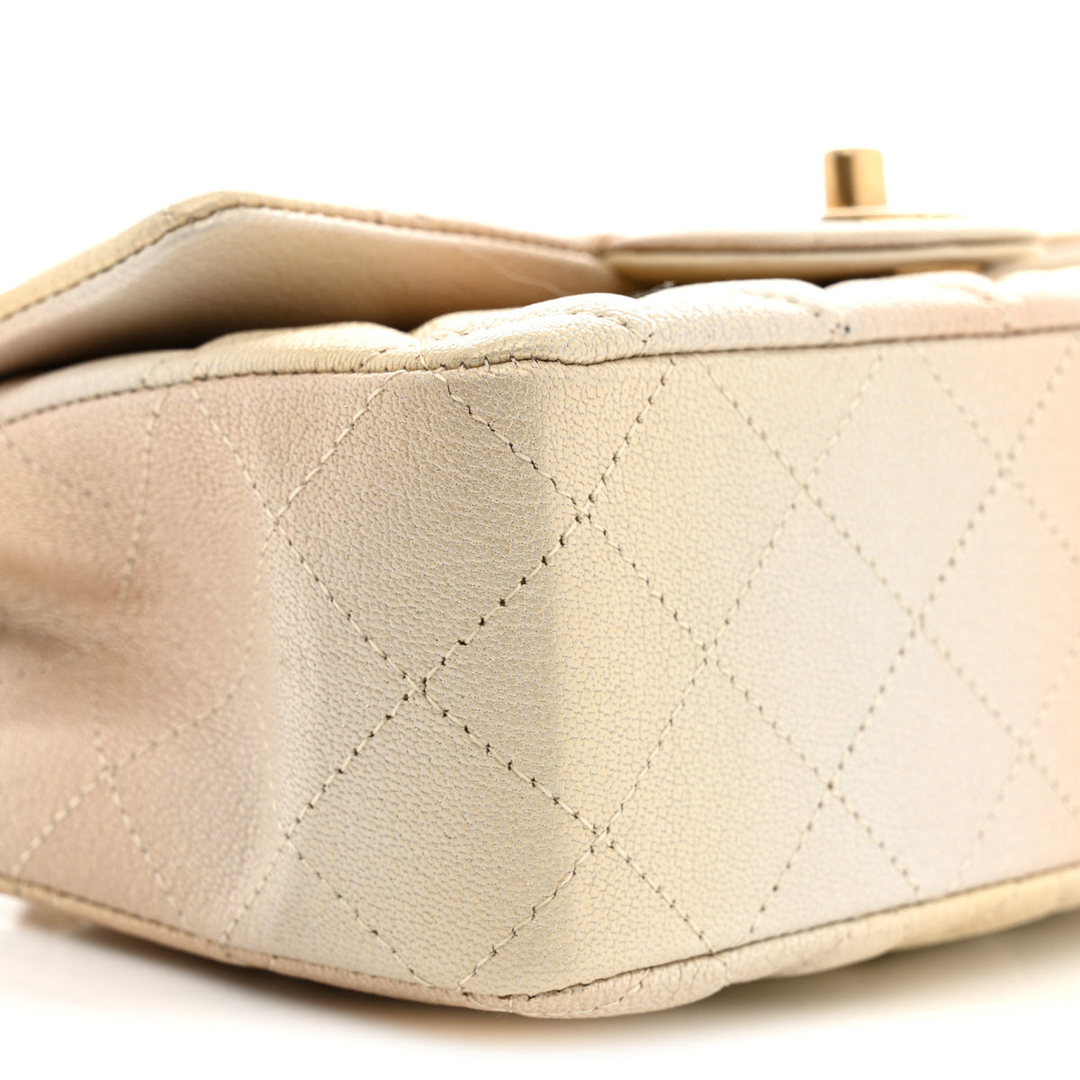 Chanel Metallic Goatskin Quilted Mini Rectangular Flap Gold 9 of 11