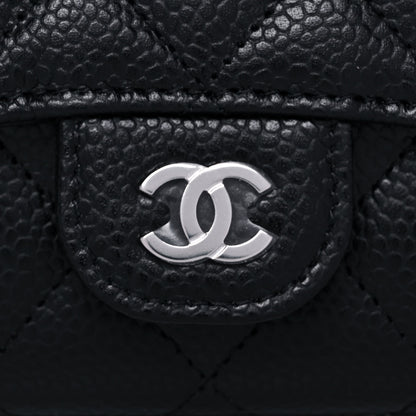 Chanel Caviar Quilted Flap Card Holder Wallet Black 9 of 12