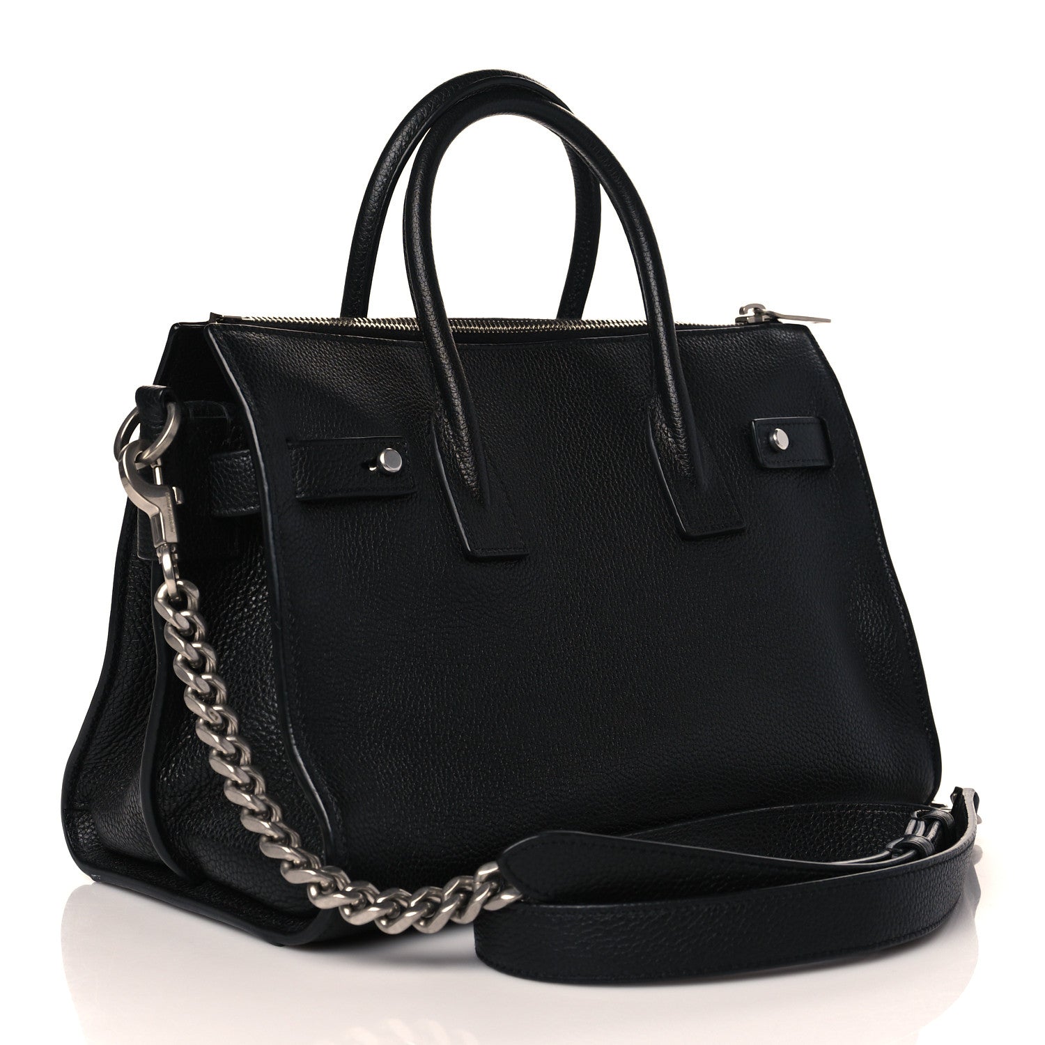 Saint Laurent Grained Calfskin Baby Supple Sac De Jour Black 3 of 10
