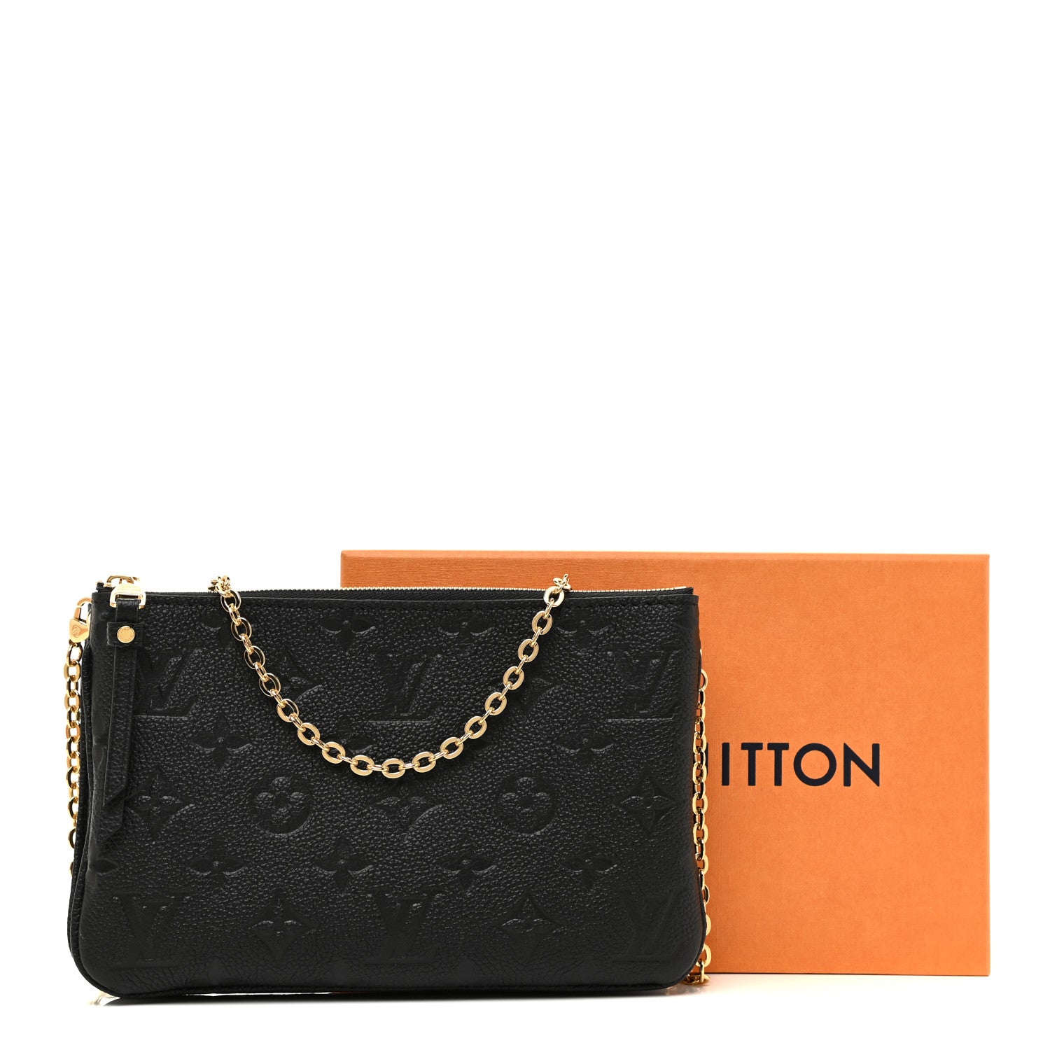 Louis Vuitton Empreinte Double Zip Pochette Black 11 of 11